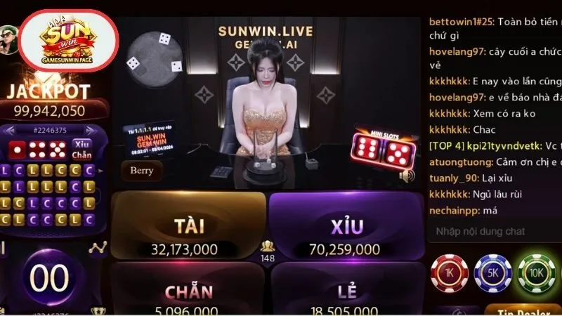 Các tựa game Tài Xỉu Sunwin hiện có