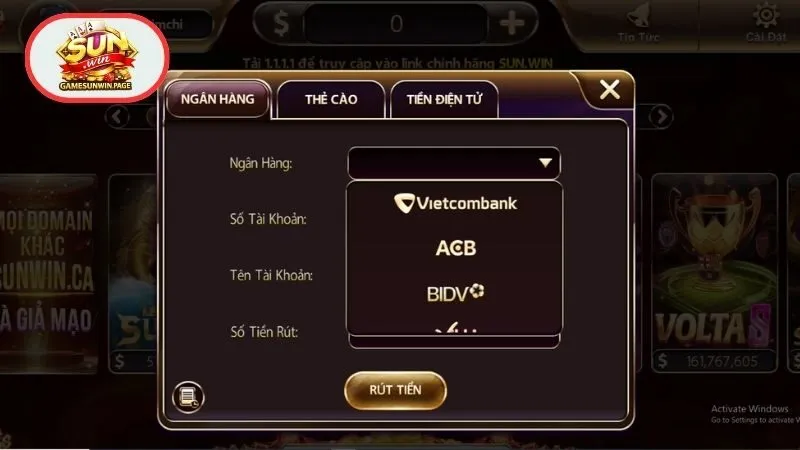 Hướng dẫn rút tiền Sunwin dễ hiểu, ai cũng làm được