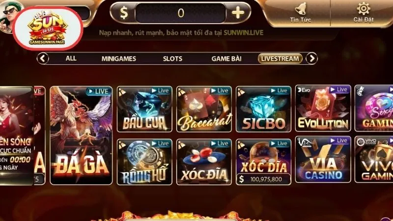 Hướng dẫn tham gia cược Casino Sunwin