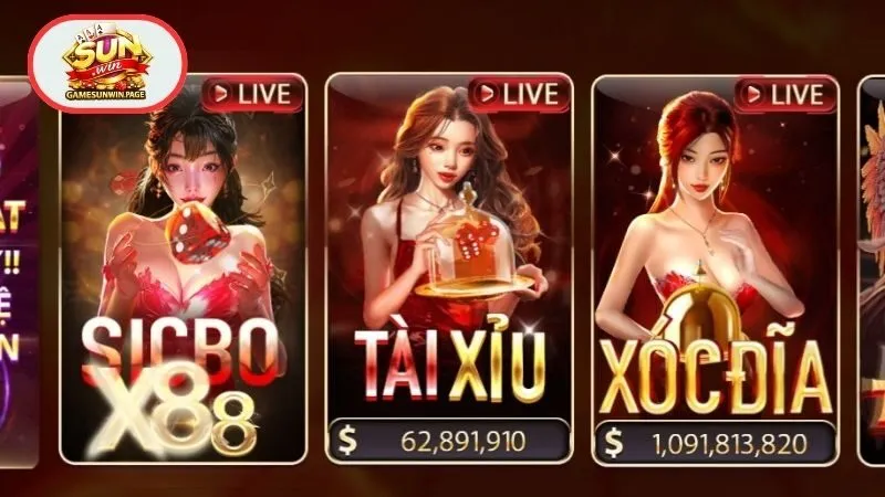 Những trò chơi hấp dẫn tại Casino Sunwin trực tuyến
