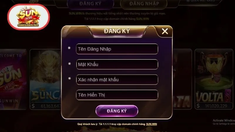 Quy trình đăng ký Sunwin dễ hiểu cho người mới